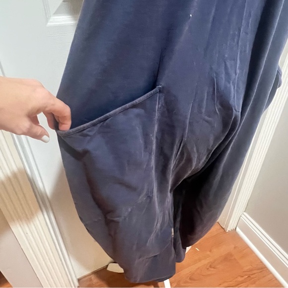 NWOT Free People hot shot onesie mineral wash navy women's size small oversized - Picture 14 of 15